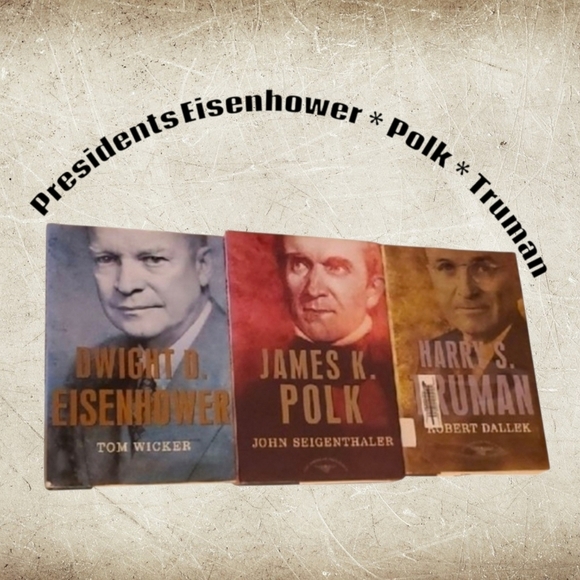 Other - Presidential History Biography Books Of 3 Presidents : Eisenhower Polk Truman